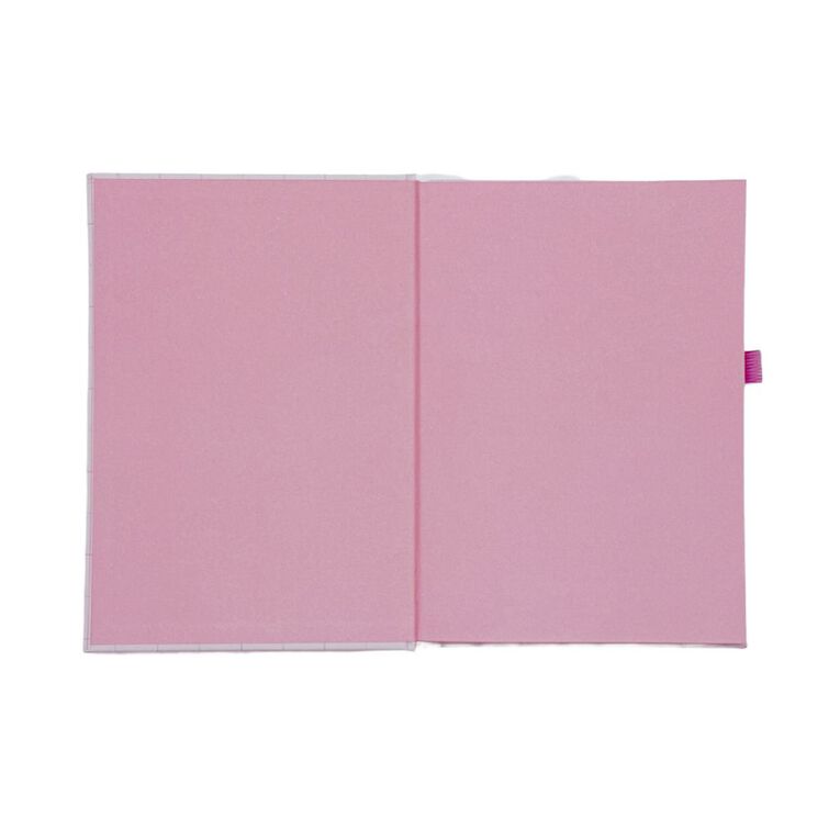 Uniti Clubhouse Notebook With Elastic Pen Holder Pink Light, , hi-res