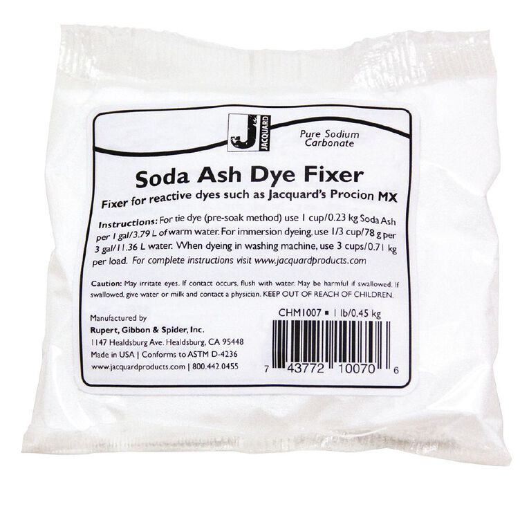 Jacquard Soda Ash Dye Fixer 454g The Warehouse