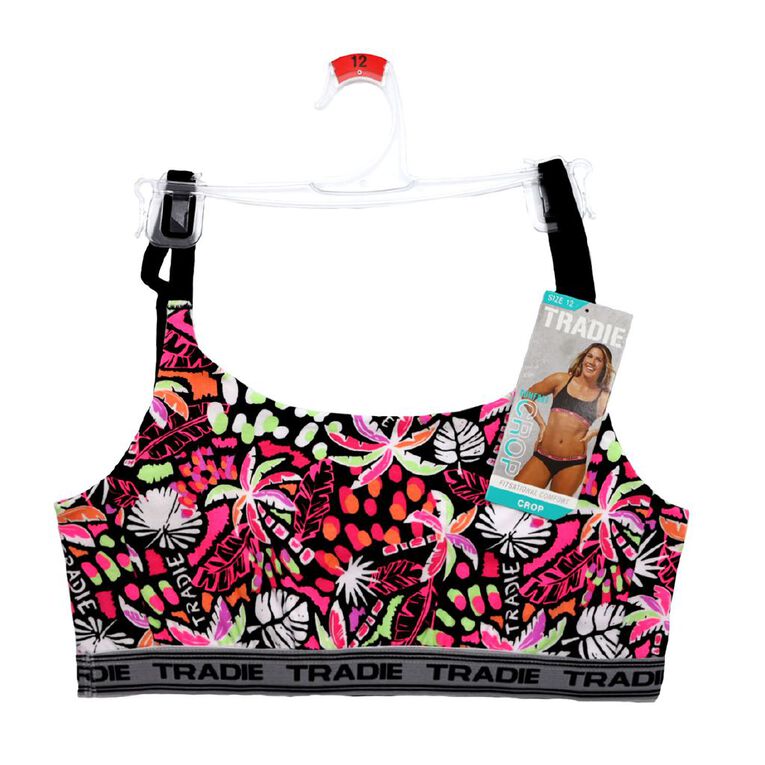 Tradie Women's Comfort Crop, Black W25 SPRING, hi-res