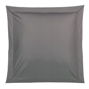 Living & Co Pillowcase Euro Cotton 400 Thread Count Charcoal 65cm x 65cm