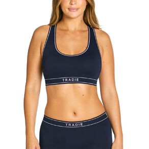 Tradie Women's Contrast Stitch Cross Back Crop