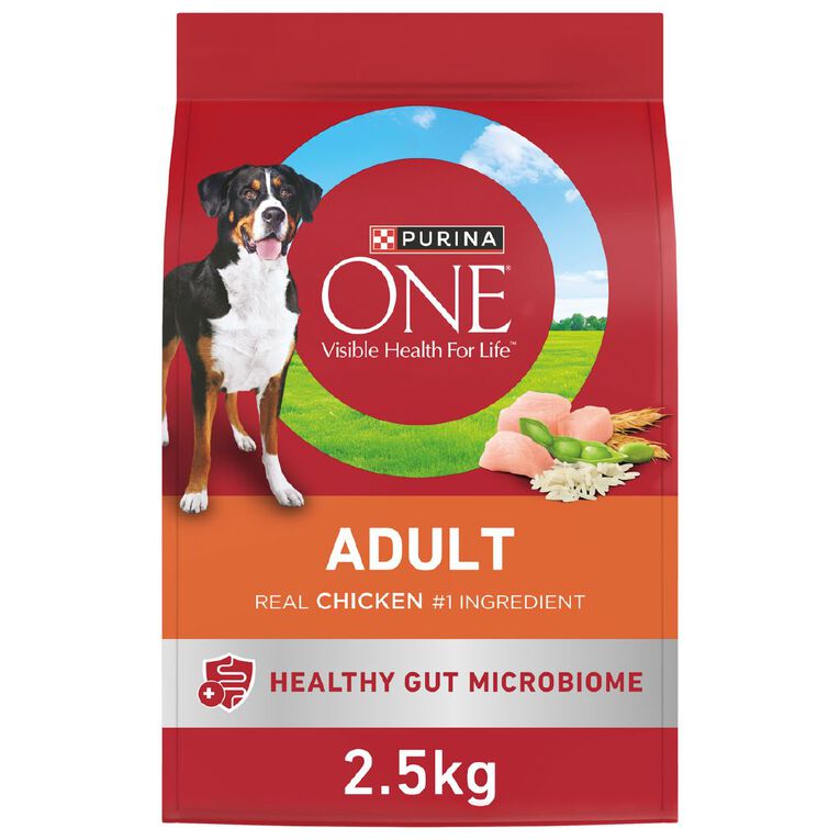 PURINA ONE Adult Chicken & Rice Dry Dog Food 2.5kg, , hi-res