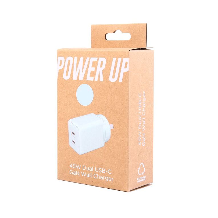 Tech.Inc PD 45W Dual USB-C Fast Charger Blue Light, , hi-res