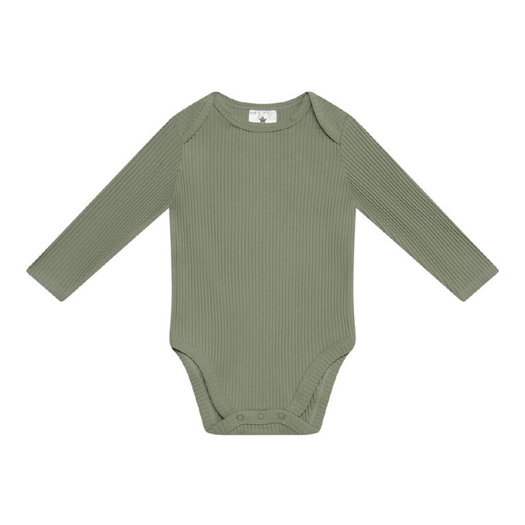 Young Original Babys' Long Sleeve Rib Bodysuit 3 Pack, Pink Mid HEATHER , hi-res