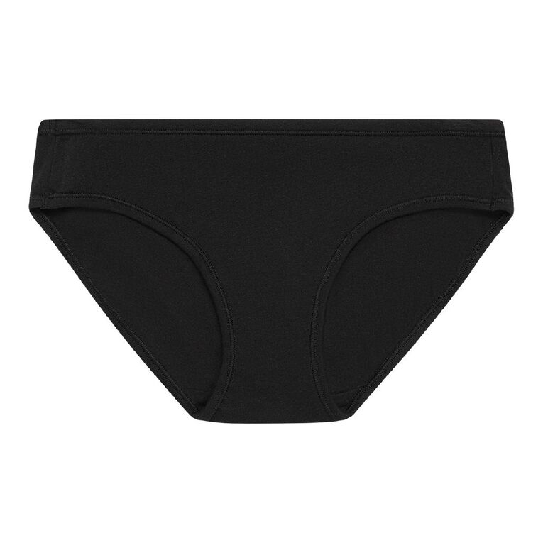 H&H Women's Cotton Comfort Bikini Briefs, Black, hi-res
