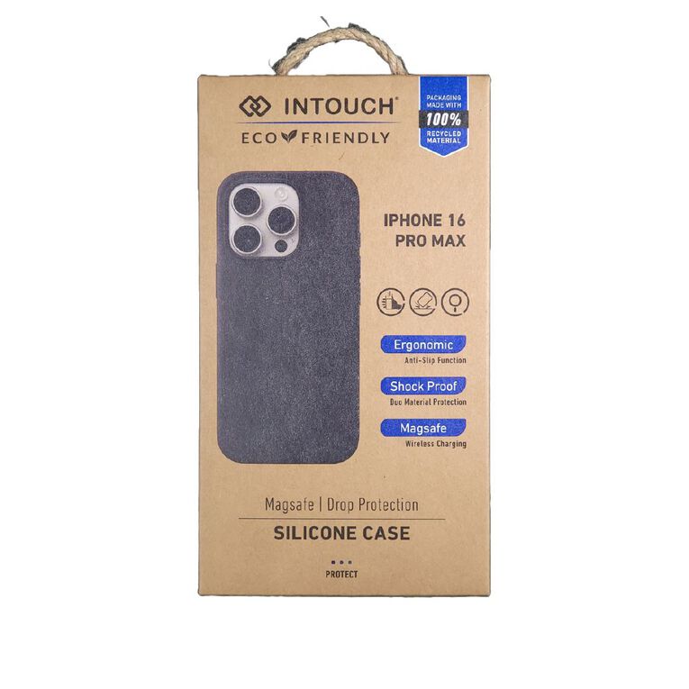 INTOUCH iPhone 16 Pro Max Silicone Case with Magsafe Black, , hi-res