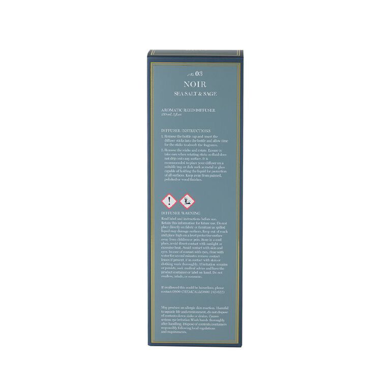 Living & Co Noir Reed Diffuser 03 Sea Salt & Sage150ml, , hi-res