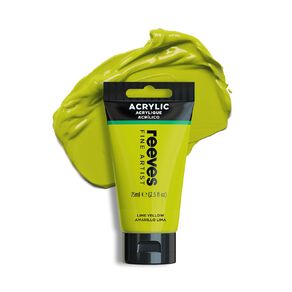 Reeves Fine Acrylic Paint Lime Yellow 415 75ml