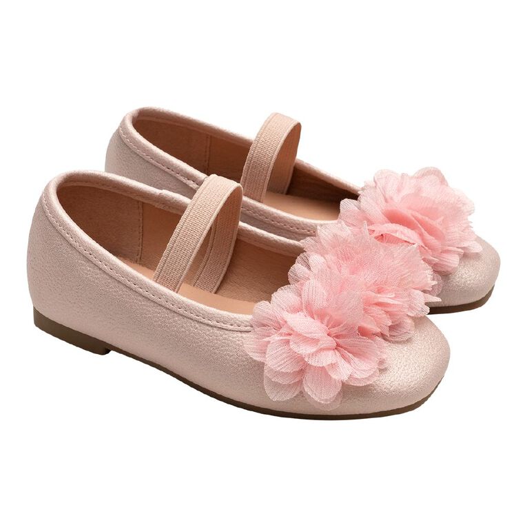 Young Original Junior Kids' Flora Ballet Shoes, Pink, hi-res