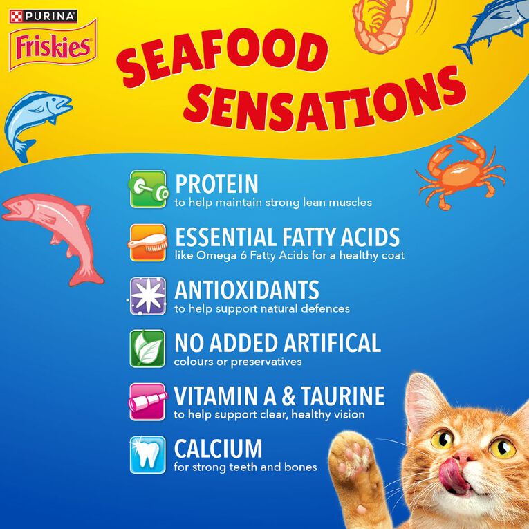Friskies Seafood Sensations Dry Cat Food 2.5kg, , hi-res