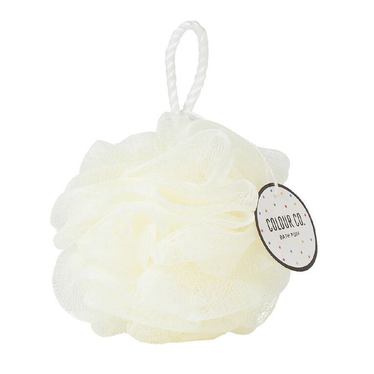 Colour Co. Bath Puff White, , hi-res