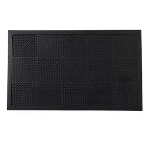 Living & Co Doormat Rubber Plain Black 45cm x 75cm