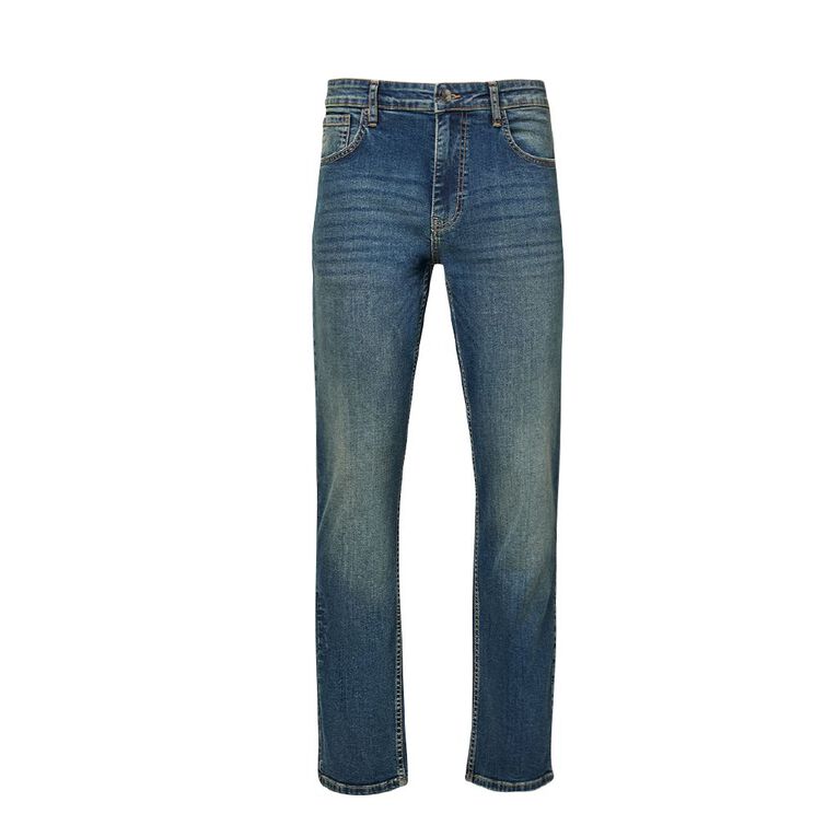 H&H Men's Straight Leg Jeans, Denim Mid, hi-res