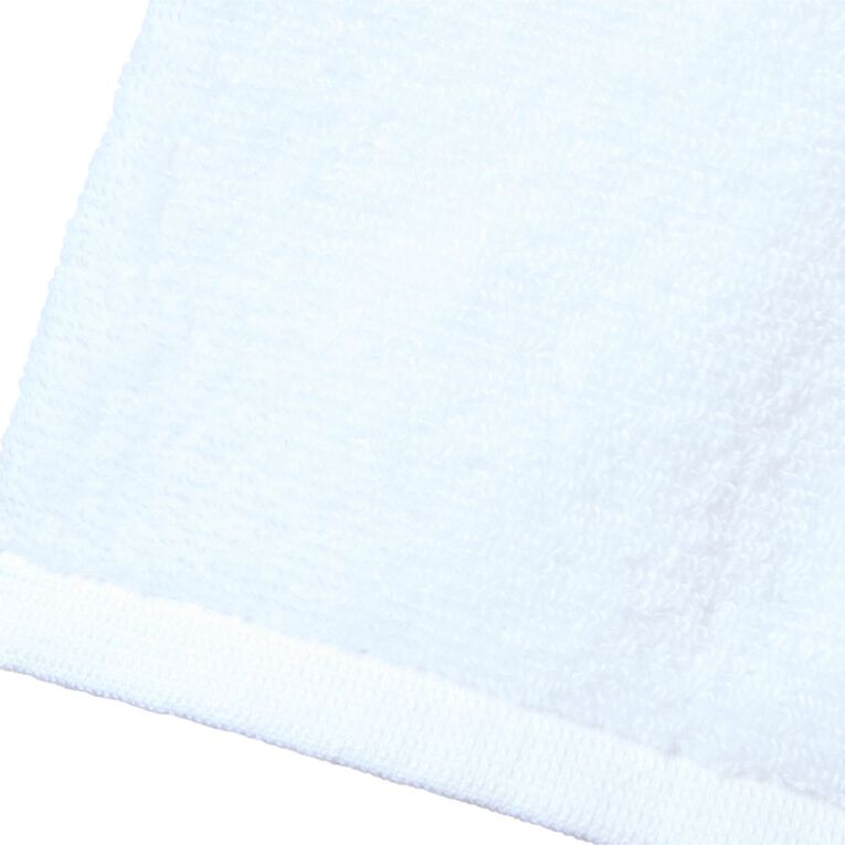 Living & Co Plush Plain Face Towel White, , hi-res