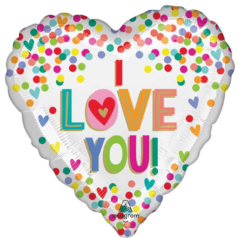 Anagram 45cm Standard I Love You Heart Dots, , hi-res