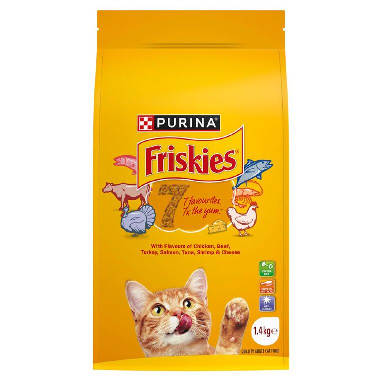 Friskies 7 Favorites Dry Cat Food 1.4kg, , hi-res