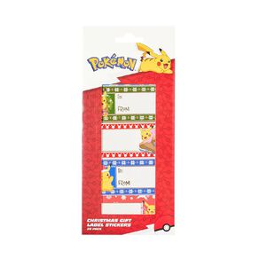 Pokemon Christmas Gift Tag Stickers 20 Pack