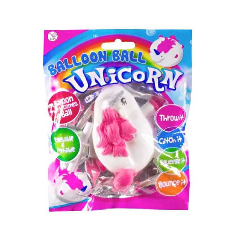 Balloon Ball Unicorn 9.5cm Assorted, , hi-res