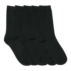 H&H Kids' Plain Crew Socks 5 Pack