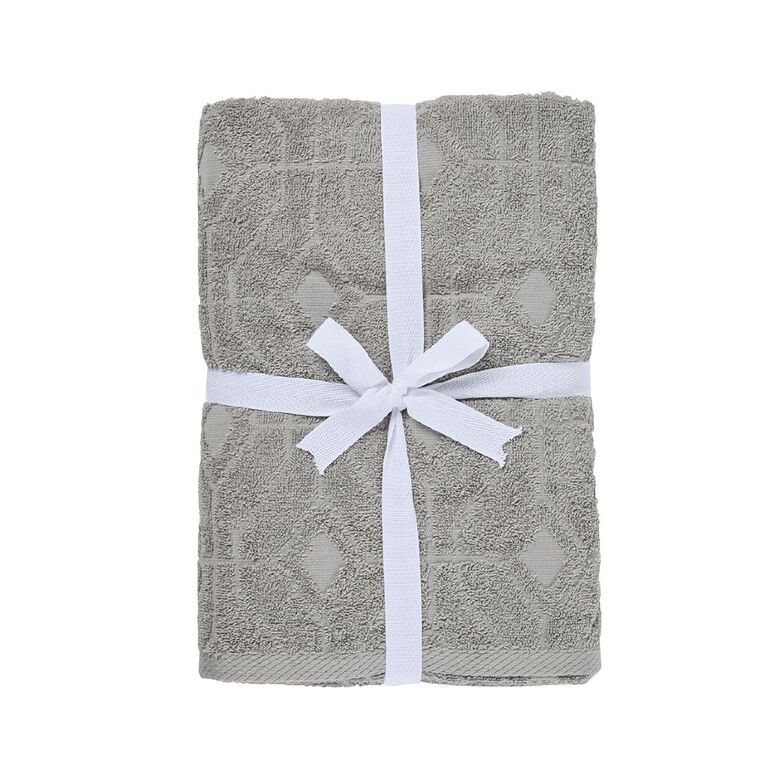 Living & Co Towel Bundle Diamond Grey One Size, , hi-res