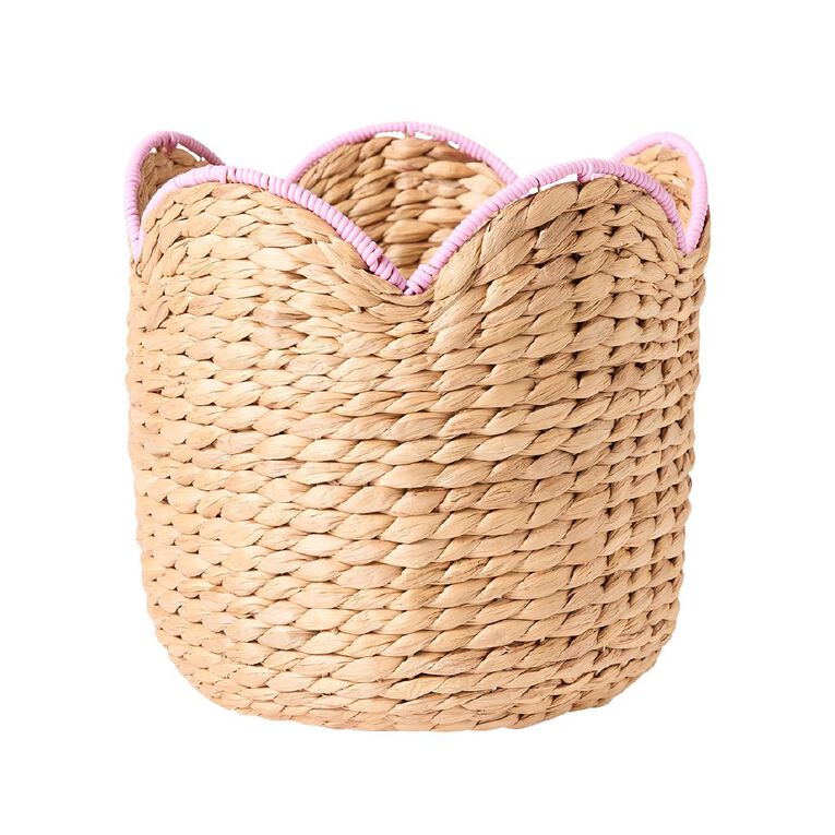 Living & Co Kids Scallop Storage Basket Pink, , hi-res