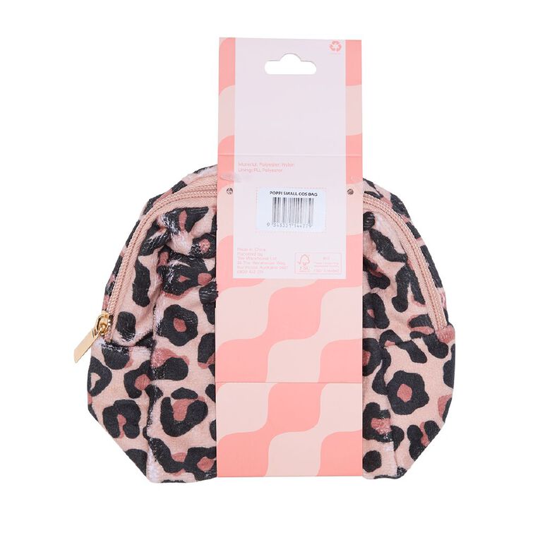 Poppi Small Cosmetic Bag Leopard Red, , hi-res