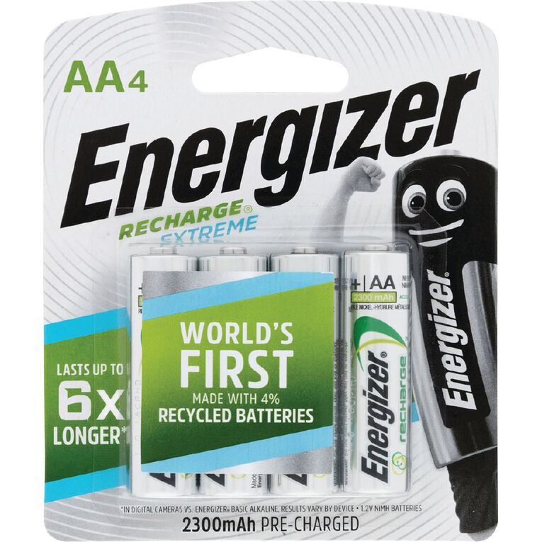 Energizer Rechargeable Batteries NiMH AA 4 Pack 4 Pack, , hi-res