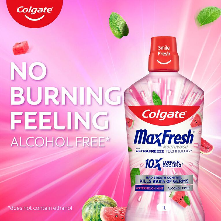 Colgate Max Fresh Watermelon Mint Mouthwash 500ml, , hi-res