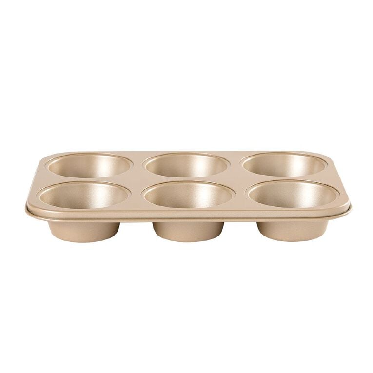 Living & Co Heavy GaugeTexas Muffin Tin Gold, , hi-res