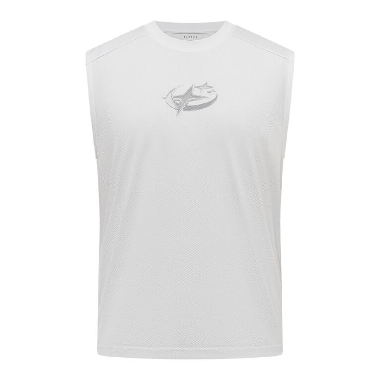 Garage Men's Sports Muscle Shirt, White, hi-res