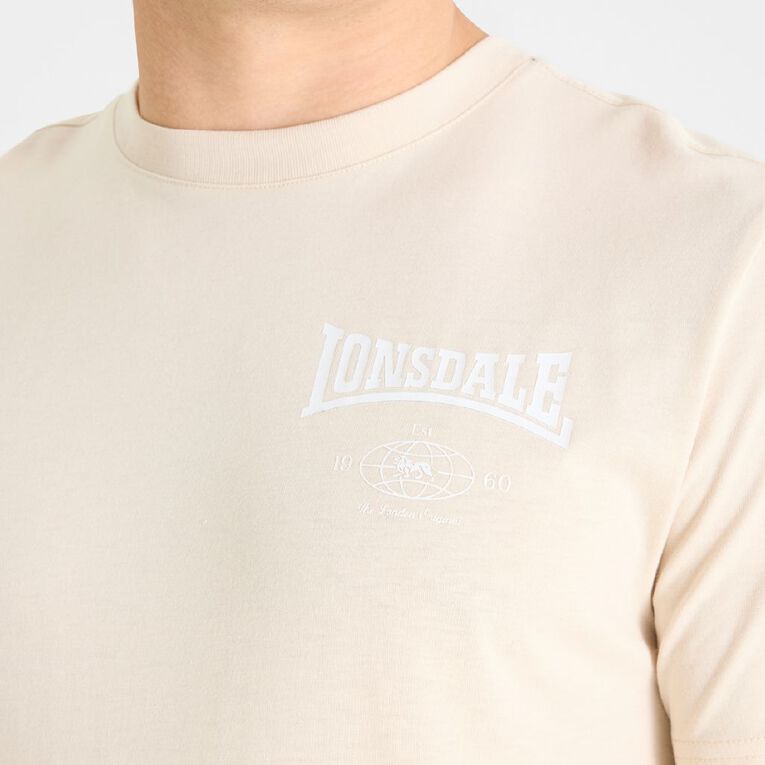 Lonsdale Men's Graphic Tee, Cream, hi-res
