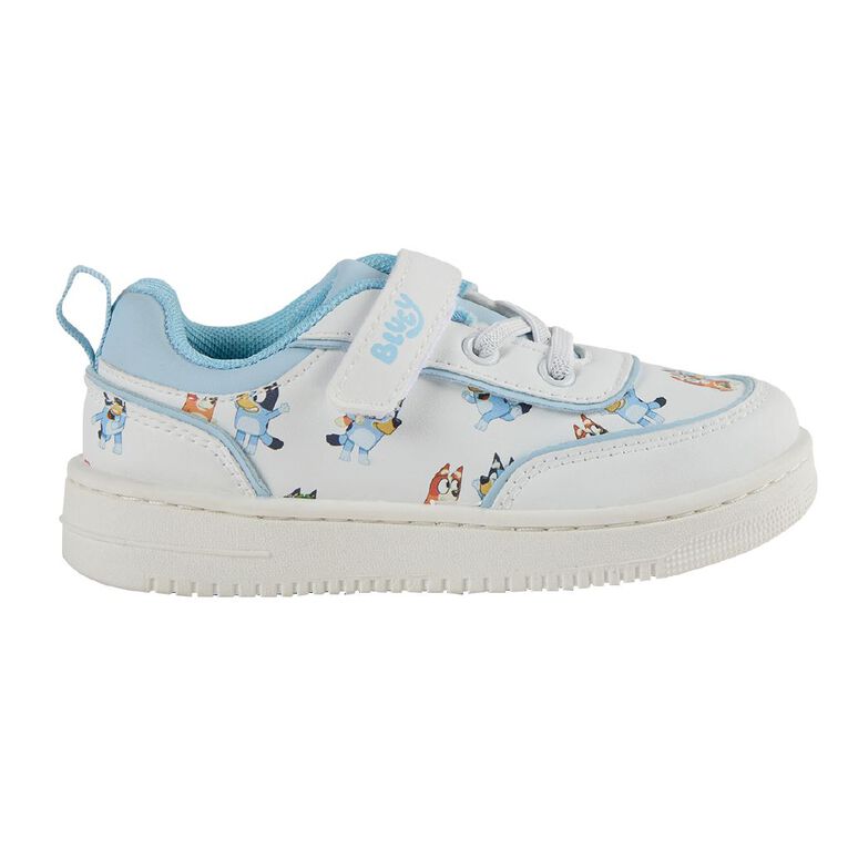 Bluey Junior Kids' Trainers, White/Blue, hi-res