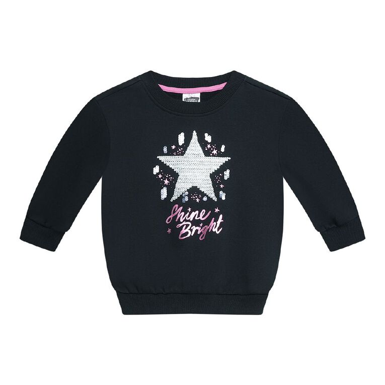 Young Original Sequins Crew Sweat, Black, hi-res