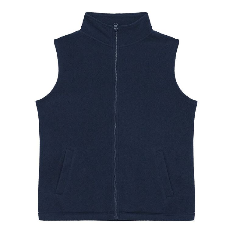 Young Original Microfibre Zip-Thru Vest, Blue Dark, hi-res