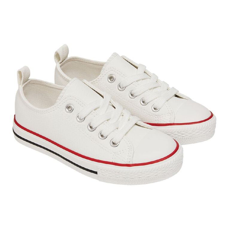 Young Original Senior Kids' Jude Low Top Sneakers, White, hi-res