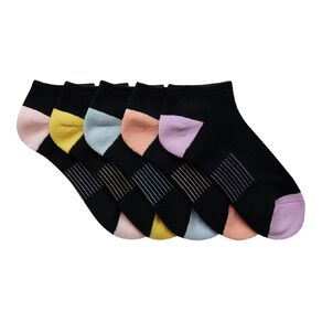 Active Intent Girls' Cushioned Low Cut Socks 5 Pack