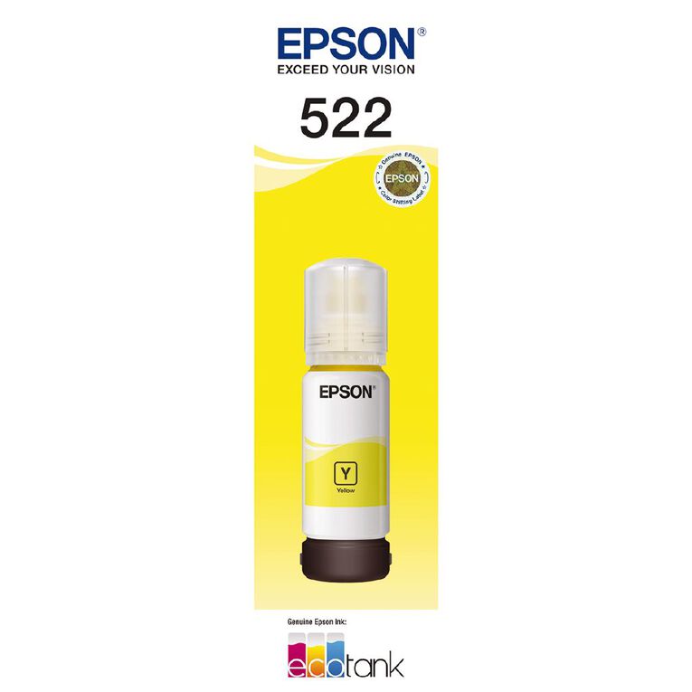 Epson Ink T522 Yellow 65ml (7500 Pages), , hi-res