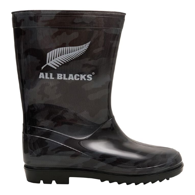 All Blacks Senior Kids' PVC Gumboots, Black, hi-res
