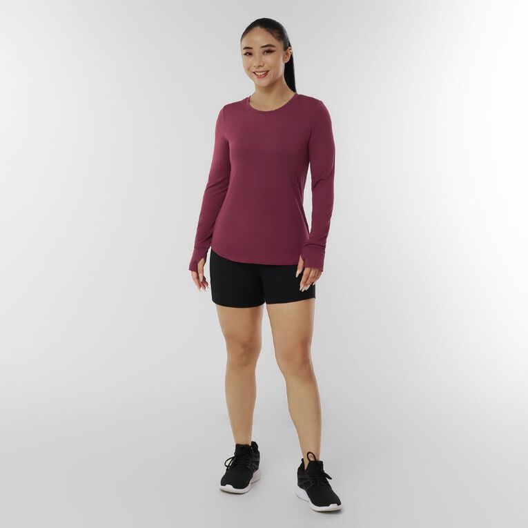 Active Intent Women's Active Longsleeve Tee, Red Dark, hi-res