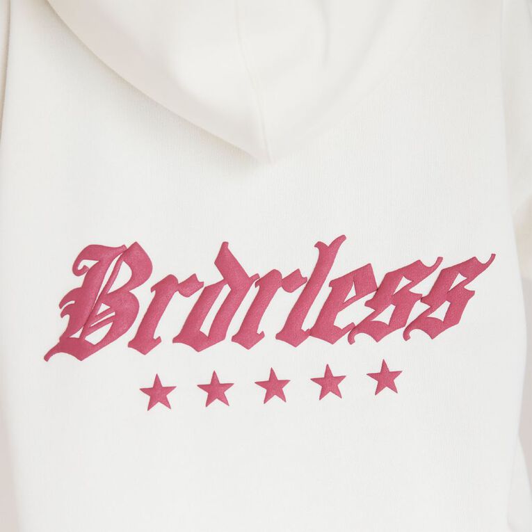 BRDRLESS Long Sleeve Graphic Hood, Cream, hi-res