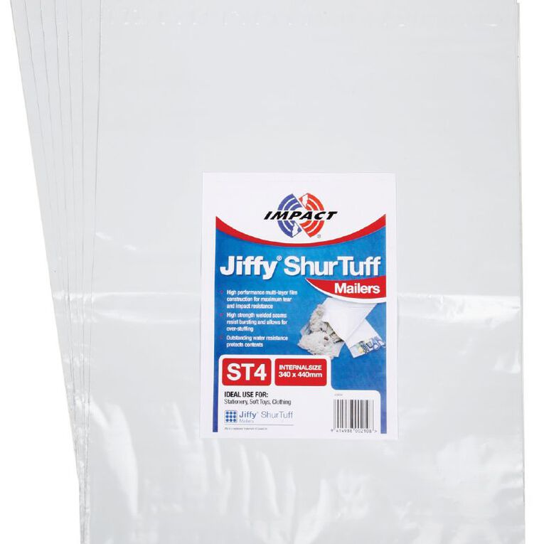 Jiffy Shurtuff Mailbag ST4 340 x 440mm 10 Pack White White The Warehouse