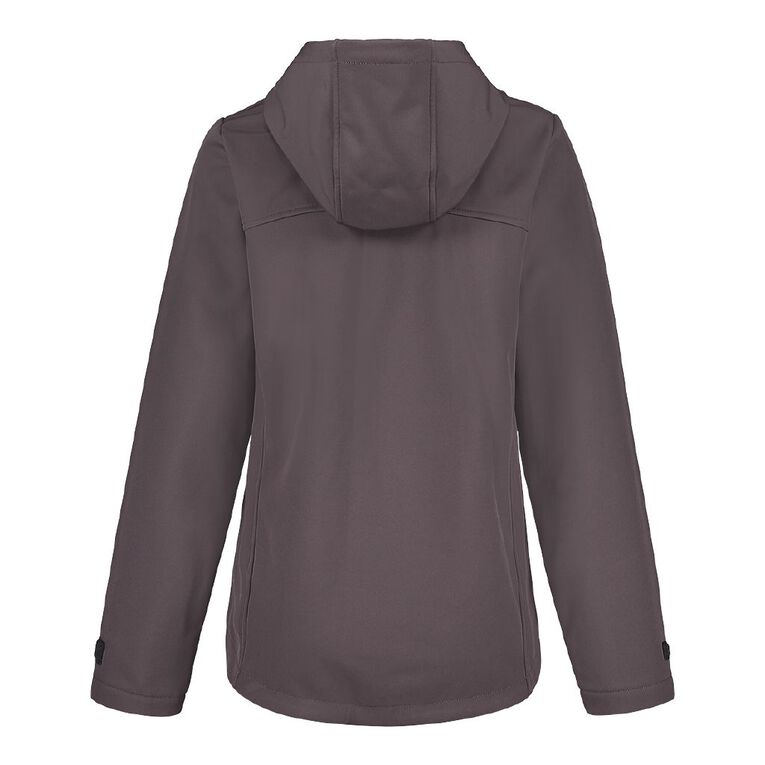 Active Intent Women's Bonded Fleece Jacket Brown Dark The Warehouse