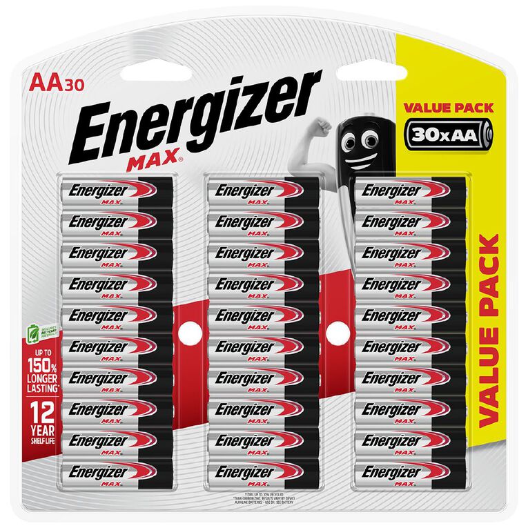 Energizer Max AA Batteries 30 Pack