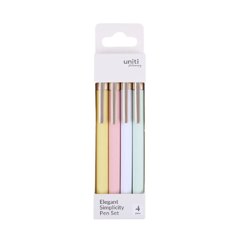 Uniti Stationery Elegant Simplicity 4 Piece Pen Set, , hi-res