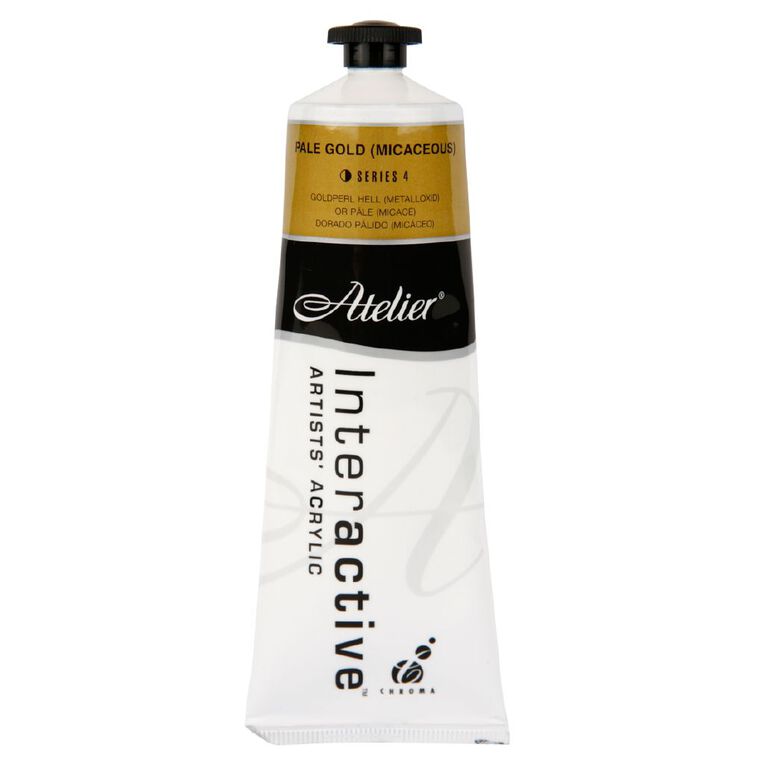 Atelier S4 Acrylic Paint Pale Gold 80ml, , hi-res