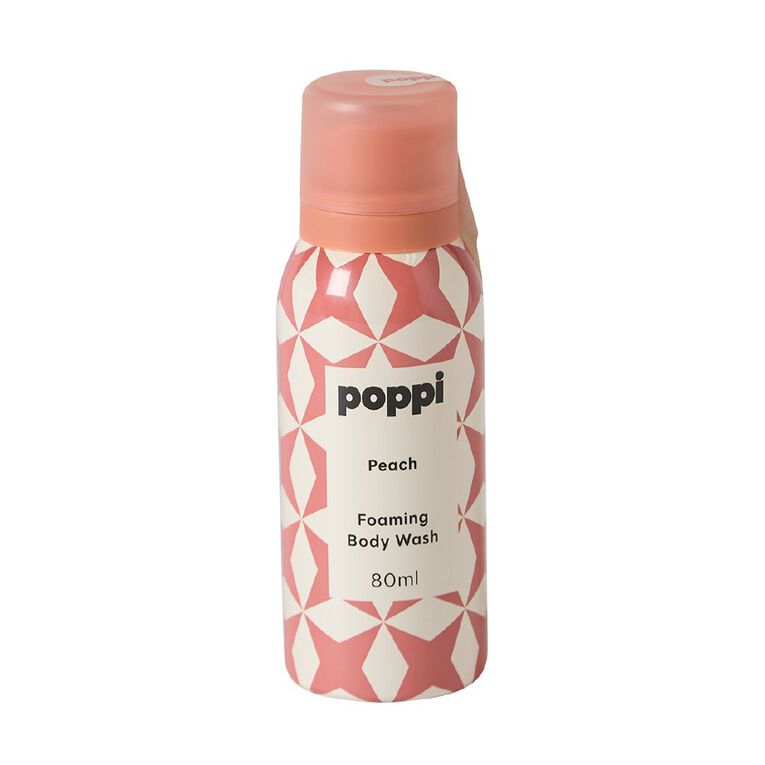 Poppi Foaming Body Wash Mini 80ml Peach, , hi-res