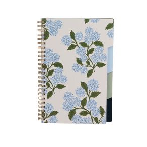 Uniti Adults Hydrangea A5 Spiral Notebook Blue