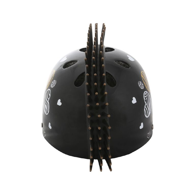 Street Jam Zebra Helmet Heart Mohawk Black Small, , hi-res