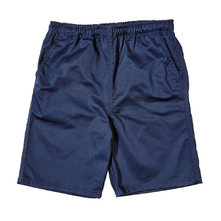 Schooltex Kids' Drill Rugger Shorts, Navy, hi-res