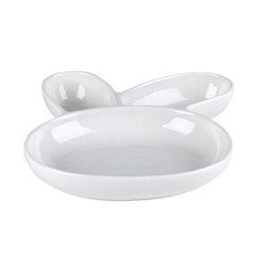Living & Co Kids Ceramic Bunny Bento Plate Ivory
